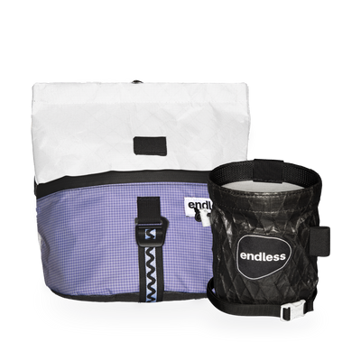 Magnetic Brush Bucket in White Stoneflower with a Blackout Sportsman's Purse