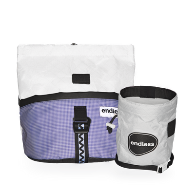 Magnetic Brush Bucket in White Stoneflower with a Classic Sportsman's Purse