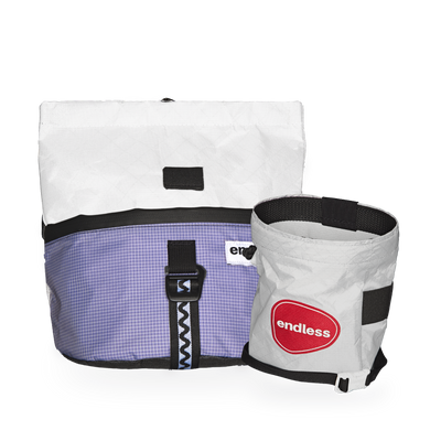 Magnetic Brush Bucket in White Stoneflower with a Rojo Rising Sportsman's Purse