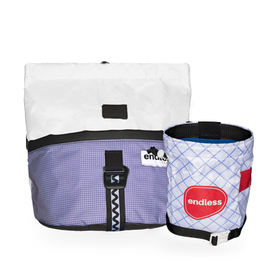 Magnetic Brush Bucket in White Stoneflower with a World Cup Sportsman's Purse