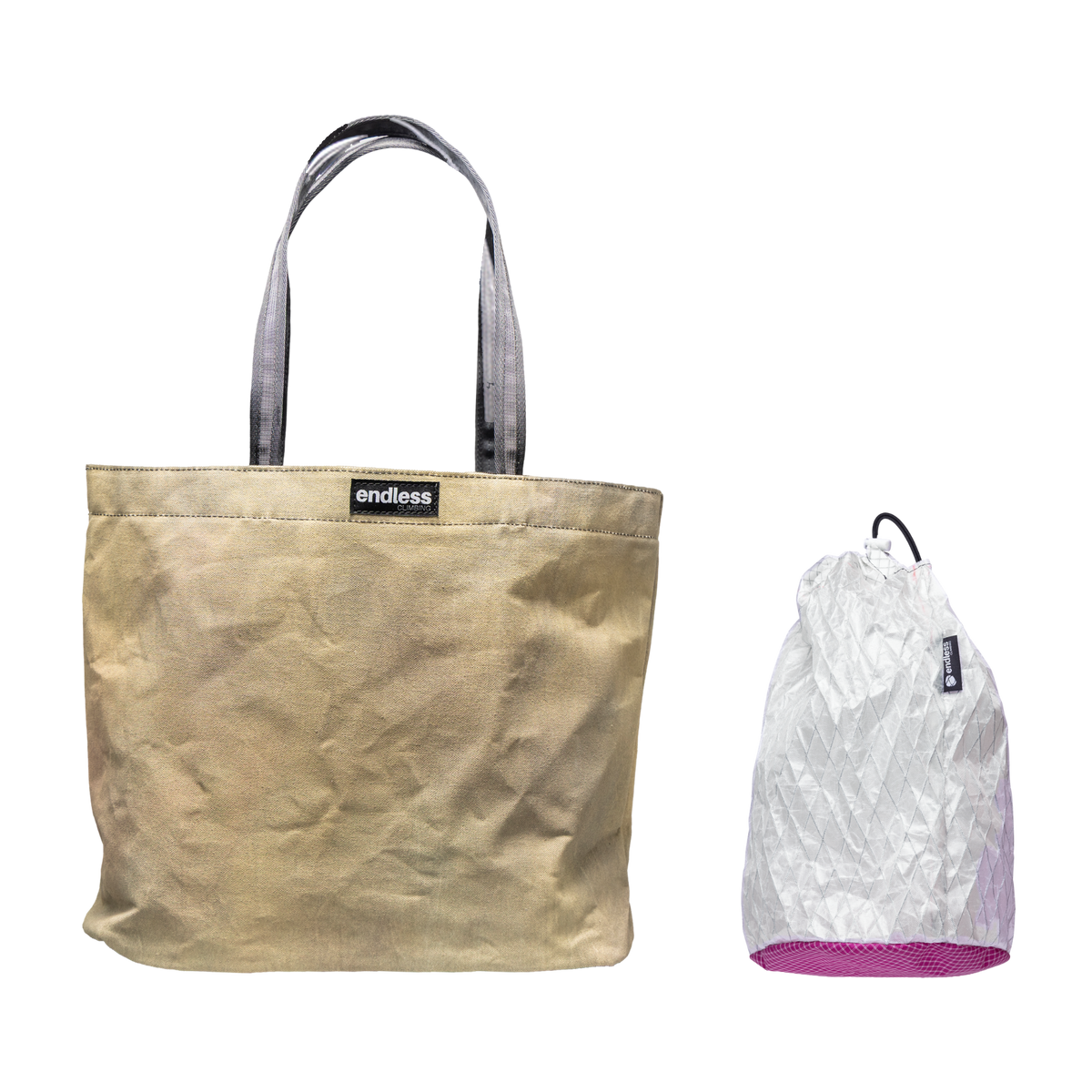 Simple Jack Tote in Smoke with a Berry Stuff Satchel