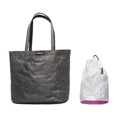 Simple Jack Tote in Ultra 200 Grey with a Berry Stuff Satchel