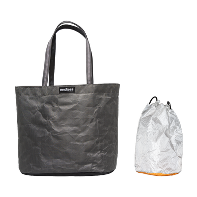 Simple Jack Tote in Ultra 200 Grey with a Tangerine Stuff Satchel