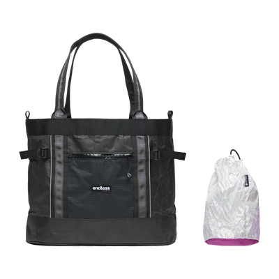 Black UltraMega Tote with a Berry Stuff Satchel