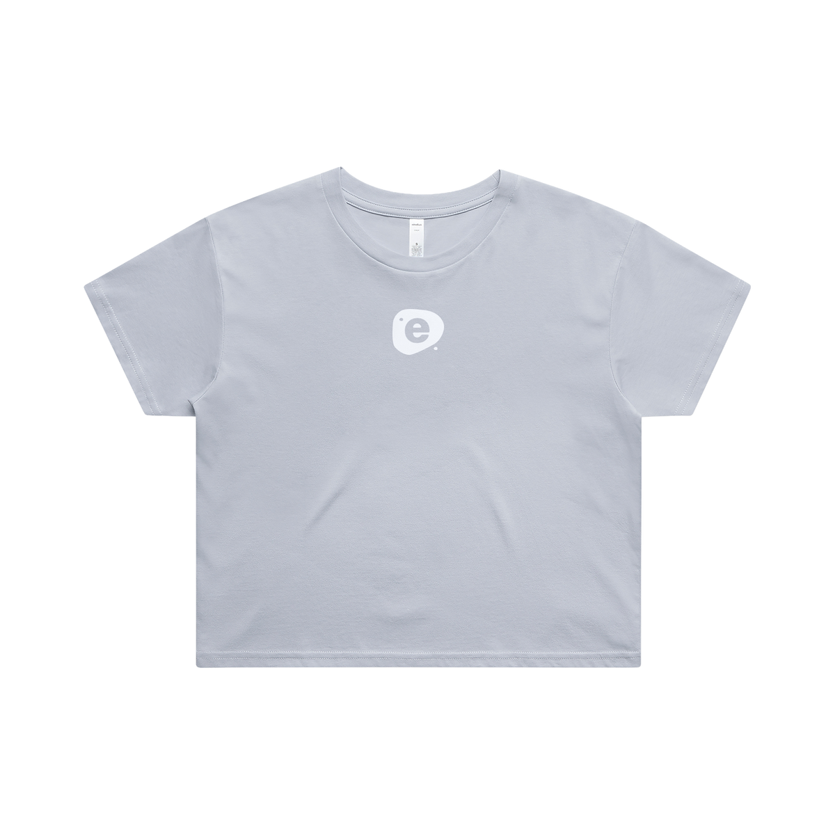 Crop Stone Logo Tee in Blue