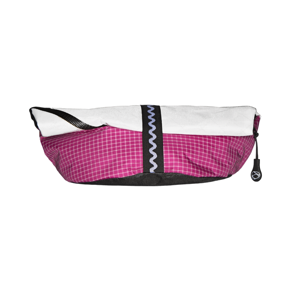 Magnetic Brush Bucket in Berry, with the top rolled down