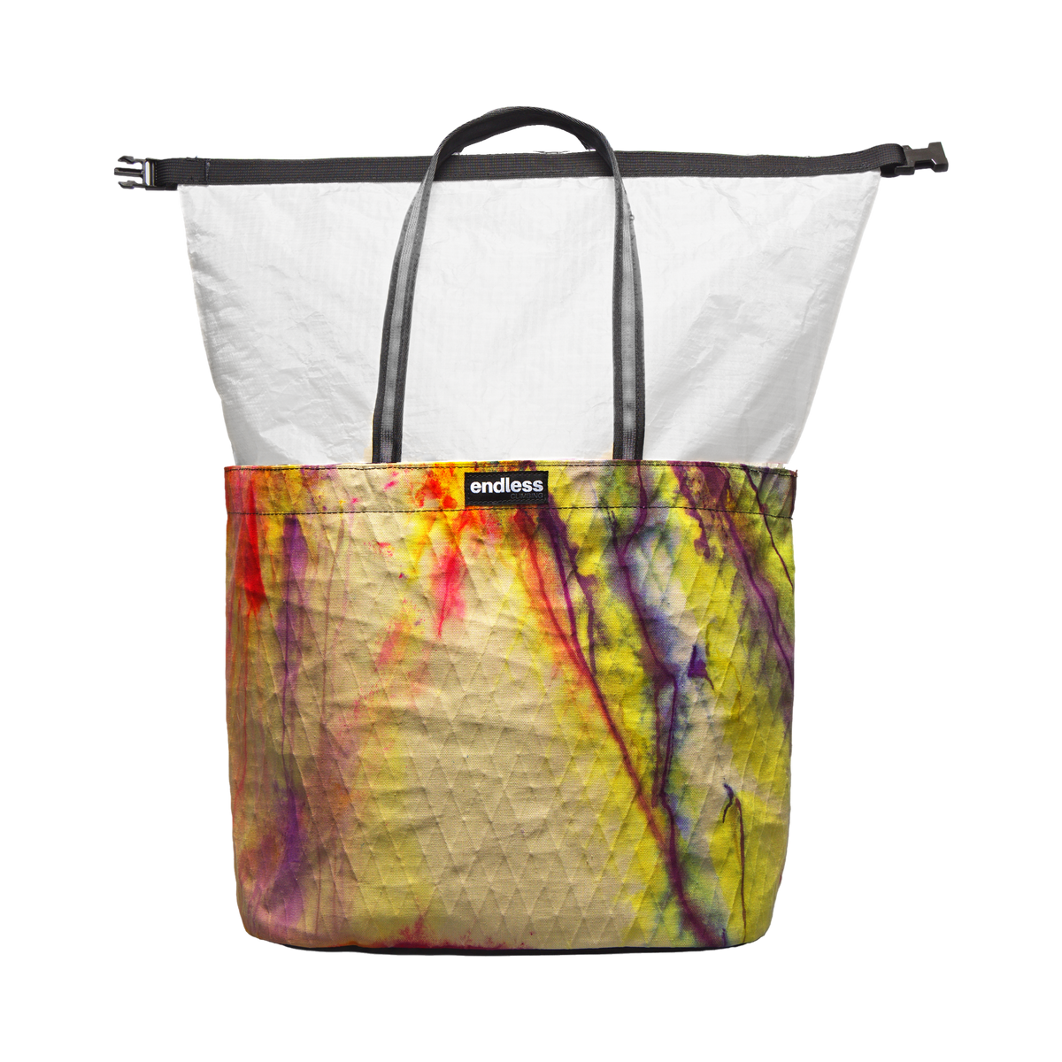 Endless Choss Tote in Lava Love, open