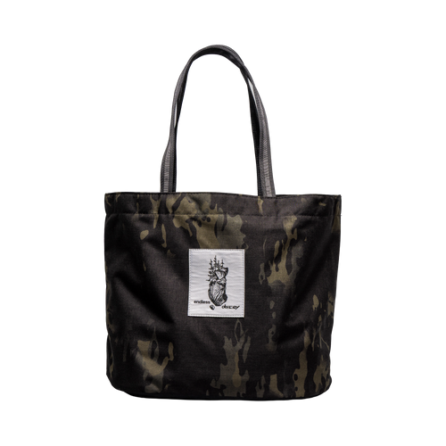 The Endless Decoy Tote in Black Camo