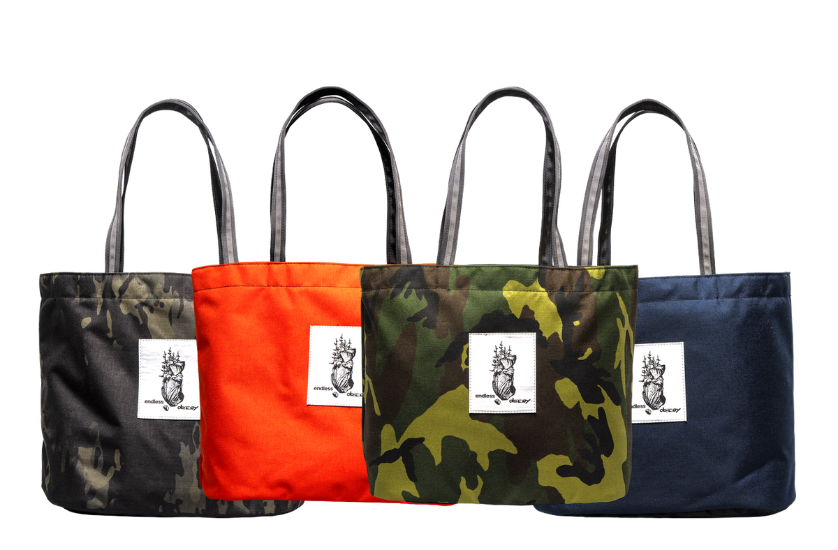 Endless Decoy Tote in Black Camo, Blazer, Camo and Navy