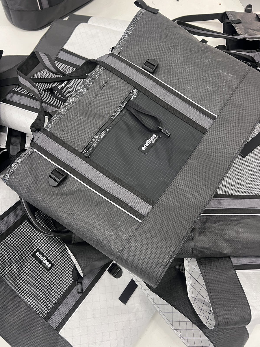A finished bag on the cutting table