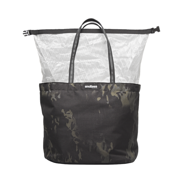 Simple Jack Tote in Black Camo, open